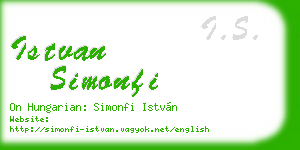 istvan simonfi business card